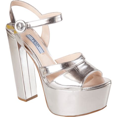 Women's Silver Platform Shoes 